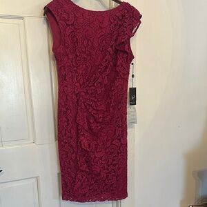 Adrianna Papel Elegant Lace Dress in Rich fuchsia size 12